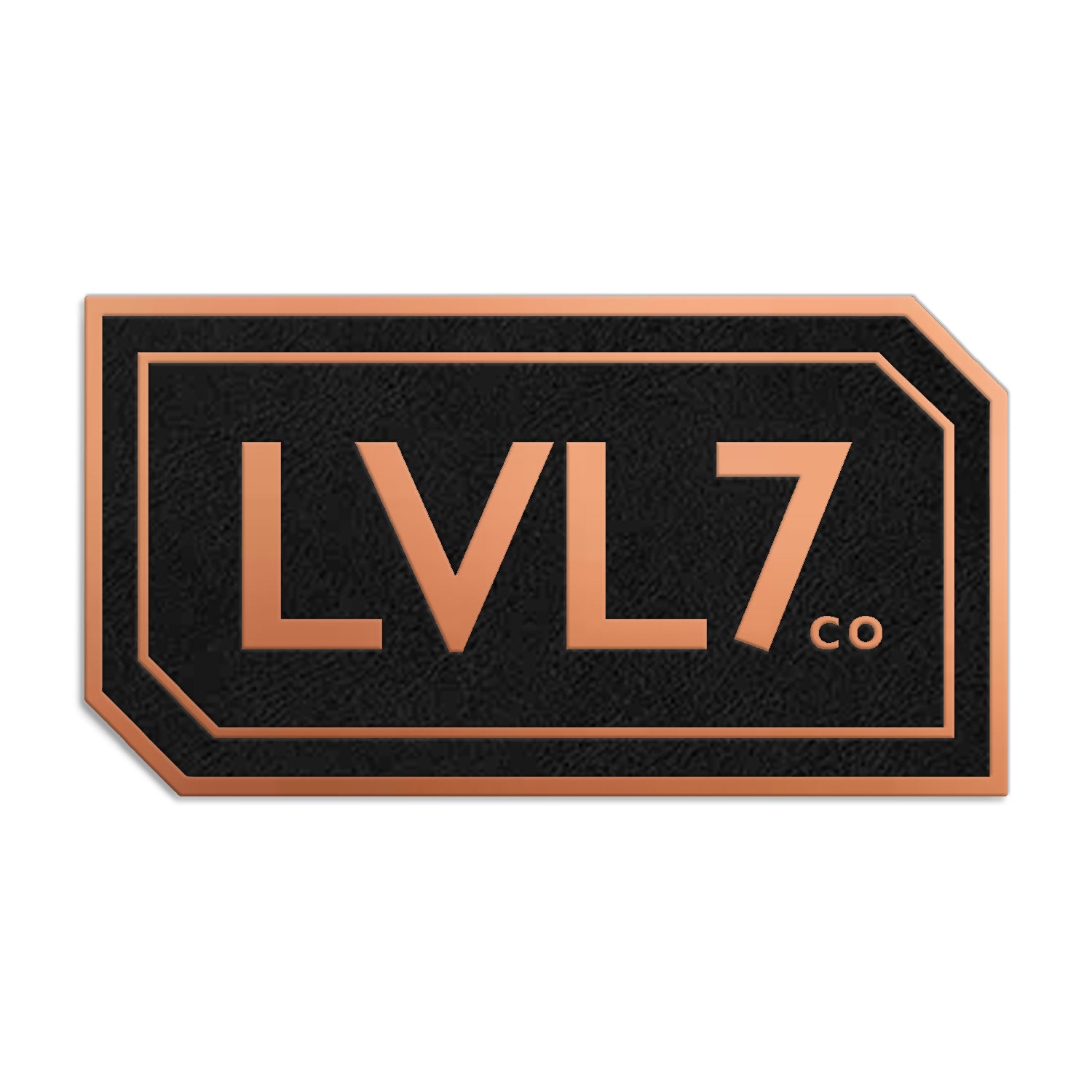 Black to Copper Leatherette Patch