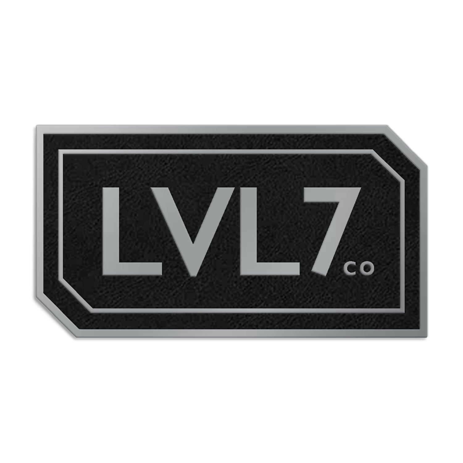 Black to Silver Leatherette Patch