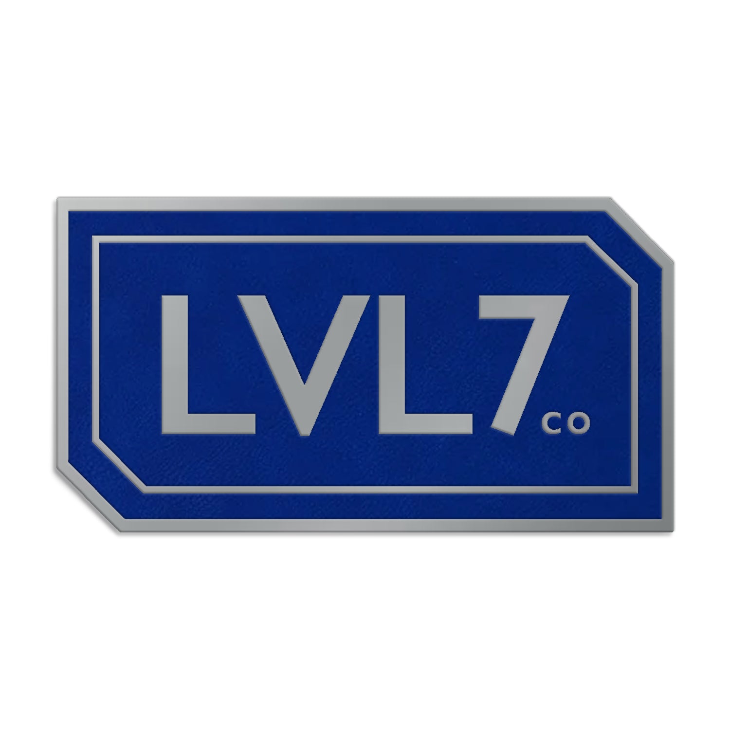 Blue to Silver Leatherette Patch