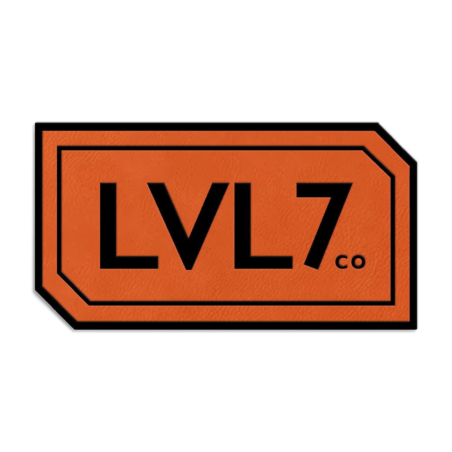 Orange Leatherette Patch