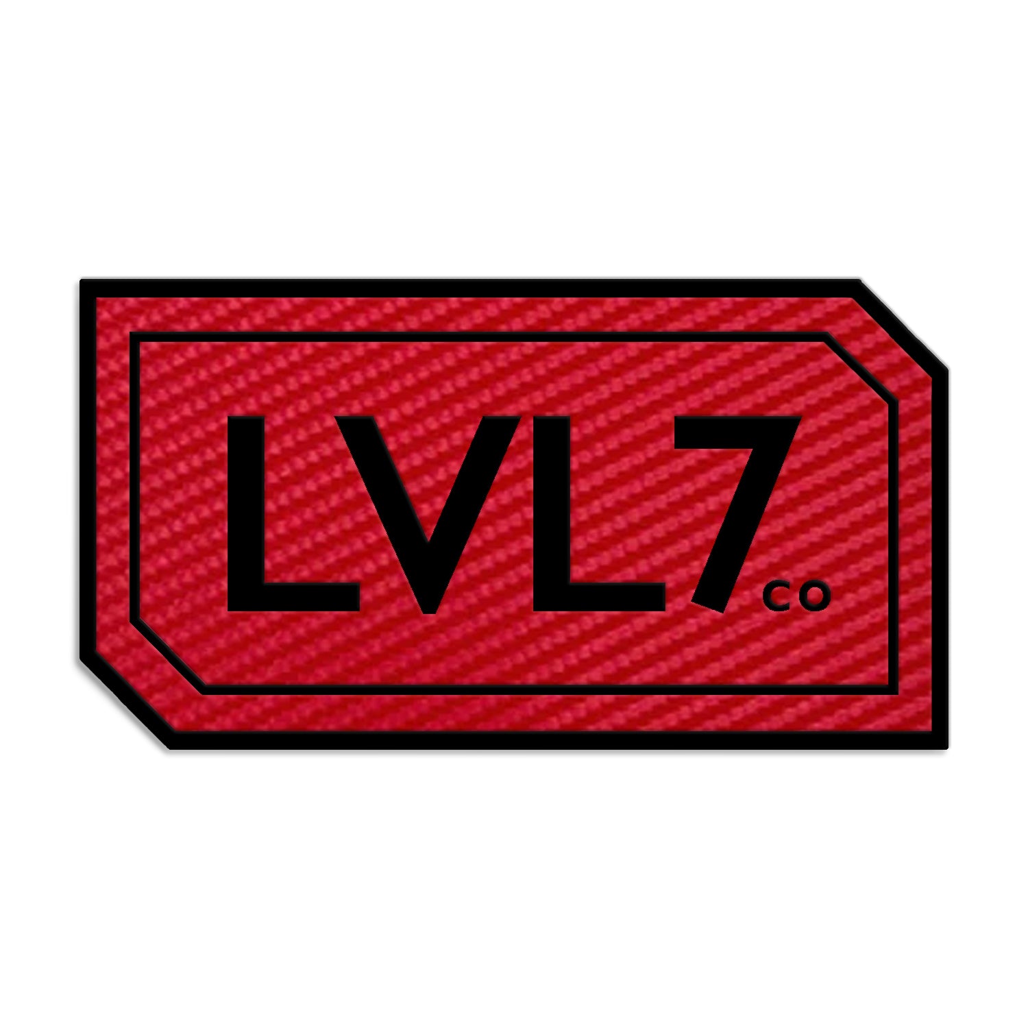 Red Carbon Fiber Leatherette Patch