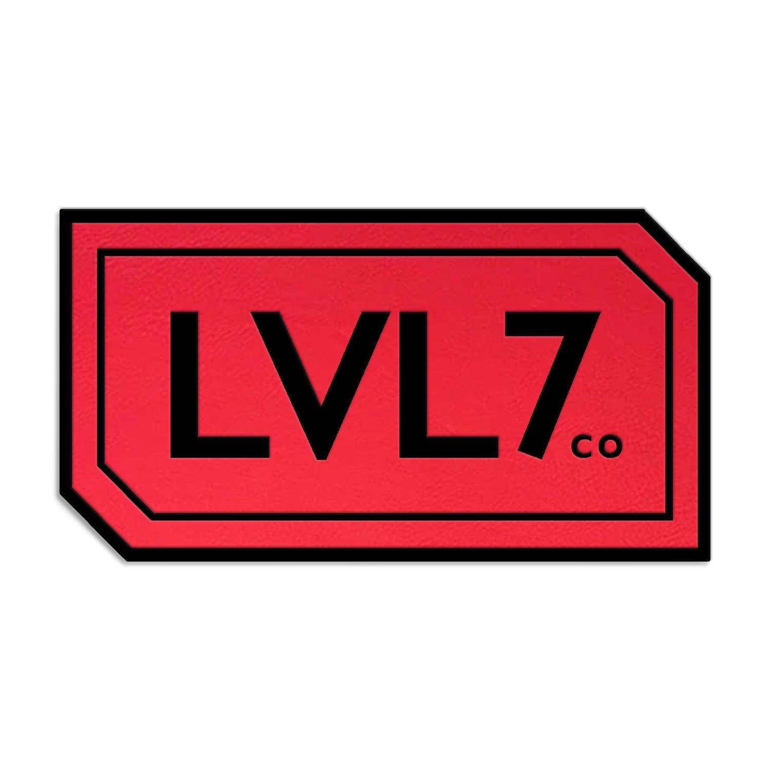 Red Leatherette Patch