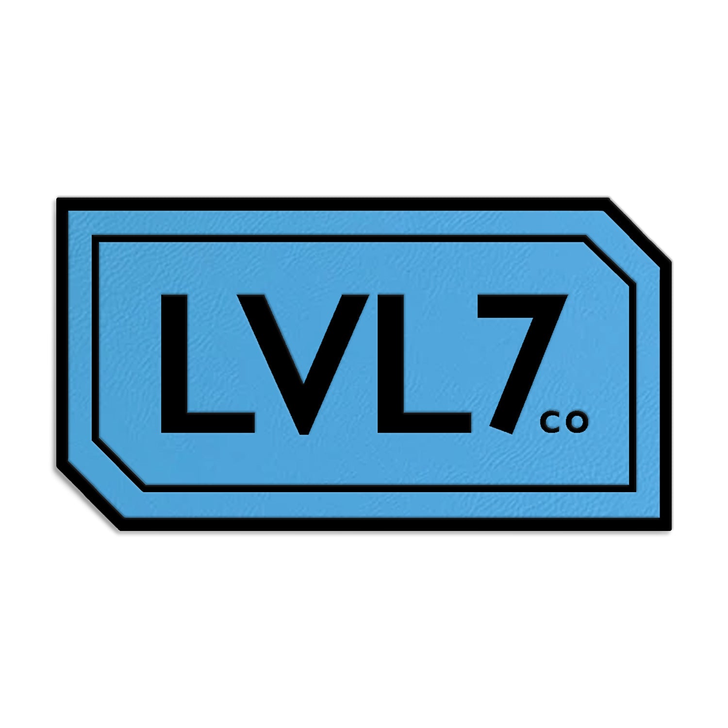 Sky Blue Leatherette Patch