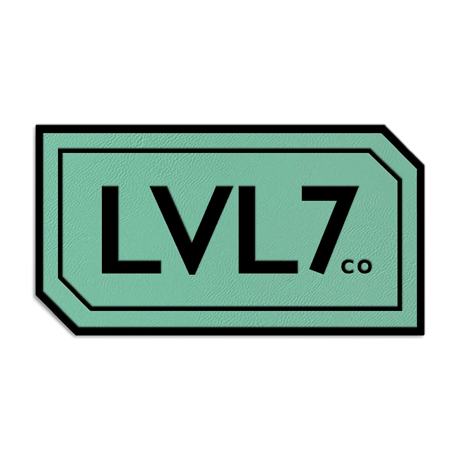 Teal Leatherette Patch