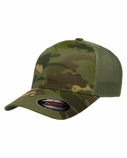 Fitted Camo Mesh Back Hat